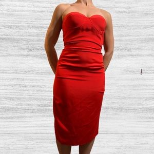 Nicole Miller Road Sample ruched strapless dress